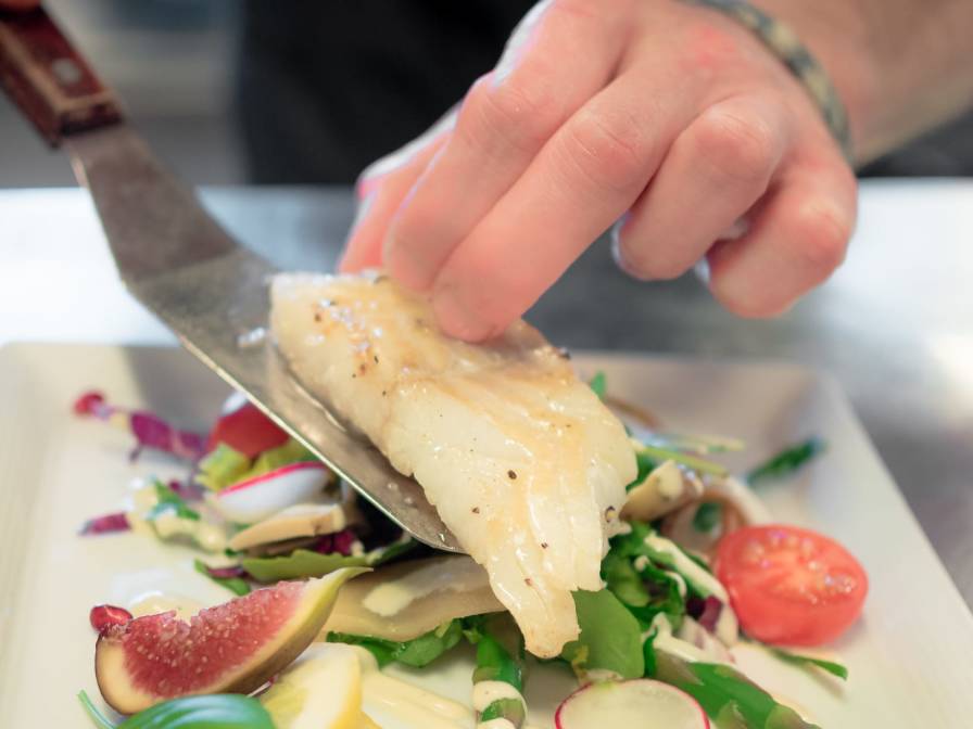 Stockfish served at Gammelbua restaurant